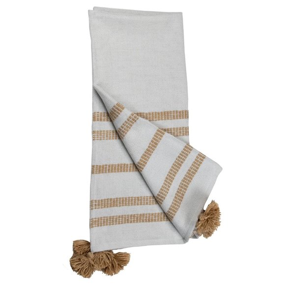 Foreside Home & Garden NWT Outdoor Safe Dylan Throw in Khaki Cream - Picture 2 of 6